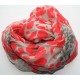 Scarf with animal print pink